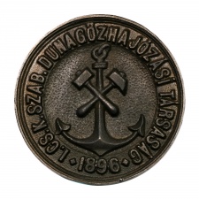 Dunagőzhajózási Társaság Millenniumi öntöttvas érem 1896 Pécs