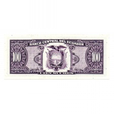 Ecuador 100 Sucres Bankjegy 1991 P123Aa WA sorozat