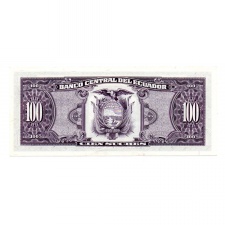 Ecuador 100 Sucres Bankjegy 1994 P123Ac WG sorozat