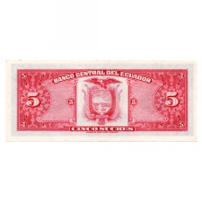 Ecuador 5 Sucres Bankjegy 1983 P108b