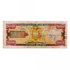 Ecuador 50000 Sucres Bankjegy 1999-03-10 P130 AG sorozat