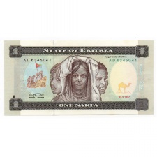 Eritrea 1 Nakfa Bankjegy 1997 P1a