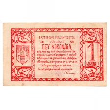 Esztergomi vármegye 1 Korona pénzutalvány 1919