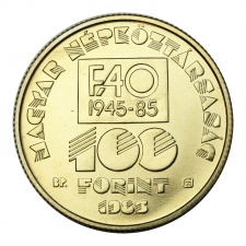 FAO 100 Forint 1985 BU