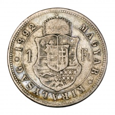 Ferenc József 1 Forint 1892 K-B Fiume