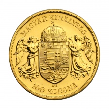 Ferenc József 100 Korona 1908 K-B utánveret befektetési arany