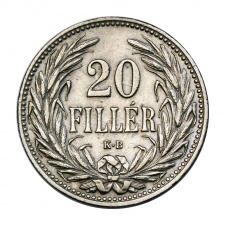 Ferenc József 20 Fillér 1908 K-B