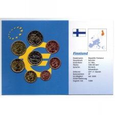 Finnország Euro forgalmisor 1999-2001 bliszterben