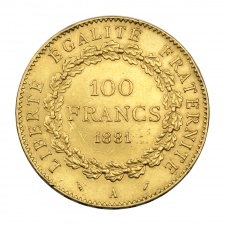 Francia 100 Frank 1881 A