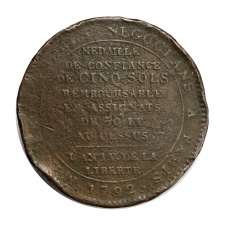 Francia 5 Sols 1792 Birmingham