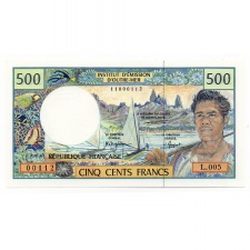 Francia Csendes-óceáni Területek 500 Frank 1992 Pick:1b
