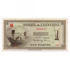 Francia Indokína 1 Piaszter Bankjegy 1945 P76a