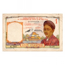 Francia Indokína 1 Piaszter Bankjegy 1953 P92