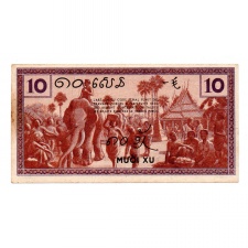 Francia Indokína 10 Cent Bankjegy 1939 P85d