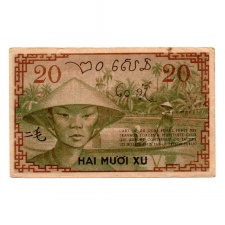 Francia Indokína 20 Cent Bankjegy 1939 P86d