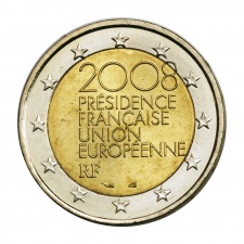 Franciaország 2 Euro 2008 EU Elnökség