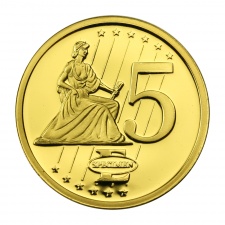 Franciaország arany 5 Euro 2004 Próbaveret