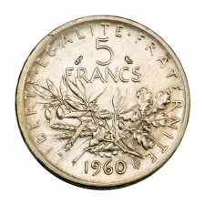 Franciaország 5 Frank 1960