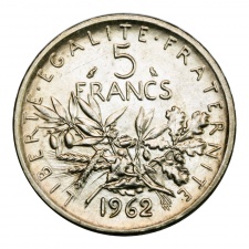 Franciaország 5 Frank 1962