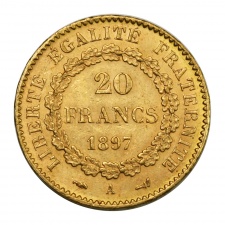 Franciaország III. Köztársaság 20 Frank 1897 A