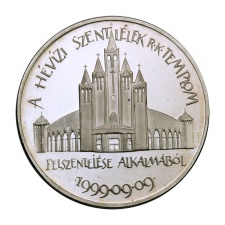 Frizt Mihály Hévíz ezüstözött fém emlékérem 1999 PP