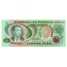 Fülöp-szigetek 5 Piso Bankjegy 1978 P160d