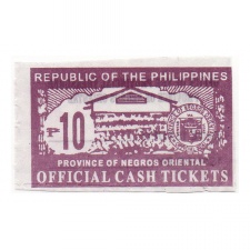 Fülöp-szigetek NEGROS ORIENTAL 10 Piso Official Cash Tickets