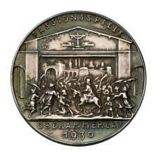 Goetz német ezüst érem Oberammergau 1930