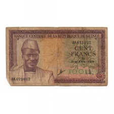 Guinea 100 Frank Bankjegy 1960 P13a