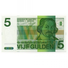 Hollandia 5 Gulden Bankjegy 1973 P95a UNC