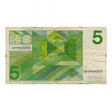 Hollandia 5 Gulden Bankjegy 1973 P95a VG