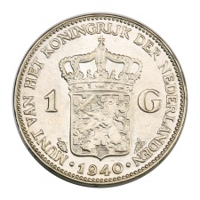 Hollandia I. Wilhelmina 1 Gulden 1940