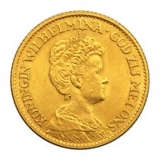 Hollandia I. Wilhelmina 10 Gulden 1912