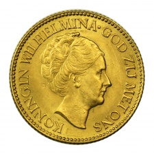 Hollandia I. Wilhelmina 10 Gulden 1925