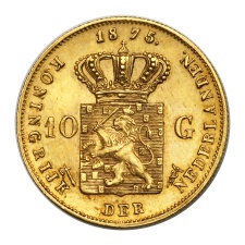 Hollandia III. Vilmos 10 Gulden 1875