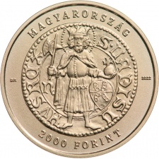 Hunyadi János aranyforintja 2000 Forint 2022 Cu