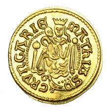 Hunyadi Mátyás király Aranyforintja arany utánveret