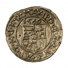 I. Miksa Denár 1566 _- B UNICUM