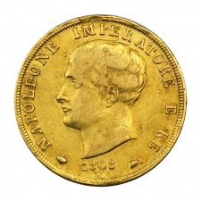 I. Napóleon 40 Líra 1808 M incuse peremírat