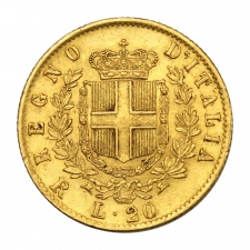 II. Victorio Emanuele 20 Líra 1877