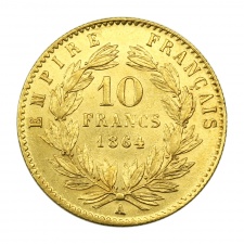 III. Napóleon 10 Frank 1864 A