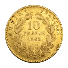 III. Napóleon 10 Frank 1868 BB