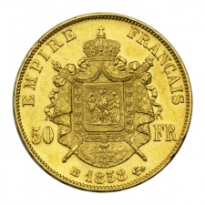 III. Napóleon 50 Frank 1858 BB