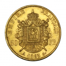 III. Napóleon 50 Frank 1865 A 