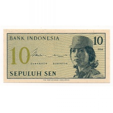 Indonézia 10 Sen Bankjegy 1964 P92a