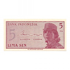 Indonézia 5 Sen Bankjegy 1964 P91r