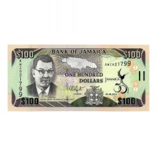 Jamaica 100 Dollár Bankjegy 2012 P90