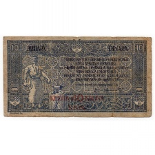 Jugoszlávia 10 Dinár 40 Korona bélyegzéssel Bankjegy 1919 P17