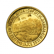 Jugoszlávia Josip Broz Tito arany emlékérem 1973 Au900