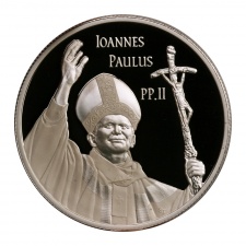 Kanada 10 Dollár 2005 PP II. János Pál pápa színezüst emlékérme